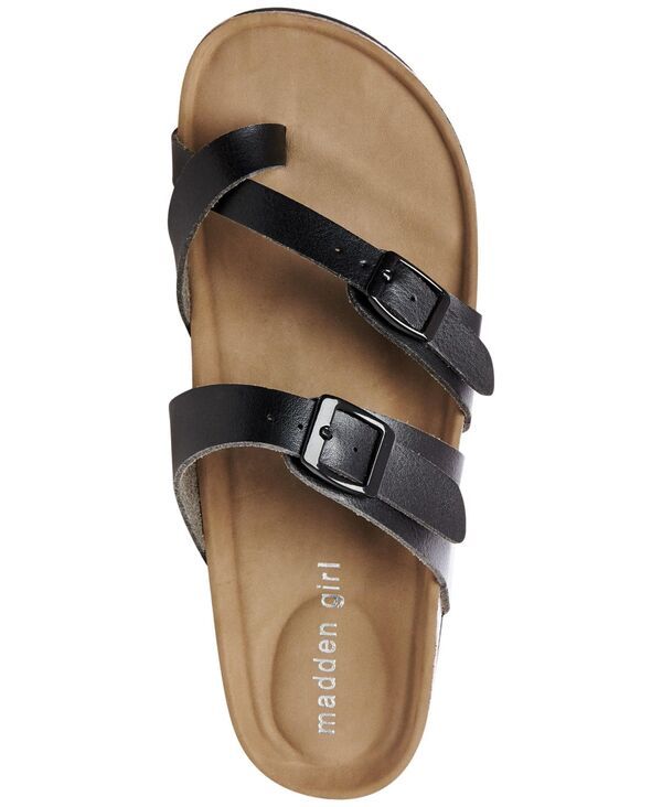 マッデンガール レディース シューズ サンダル Madden Girl Bryceee Footbed Sandals Black ブラック マッデンガール レディース シューズ サンダル Madden Girl Bryceee Footbed Sandals Black ブラック