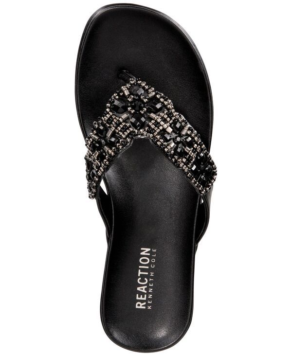 ケネスコール レディース シューズ サンダル Kenneth Cole Reaction Womens Glamathon Flat Sandals Black ブラック