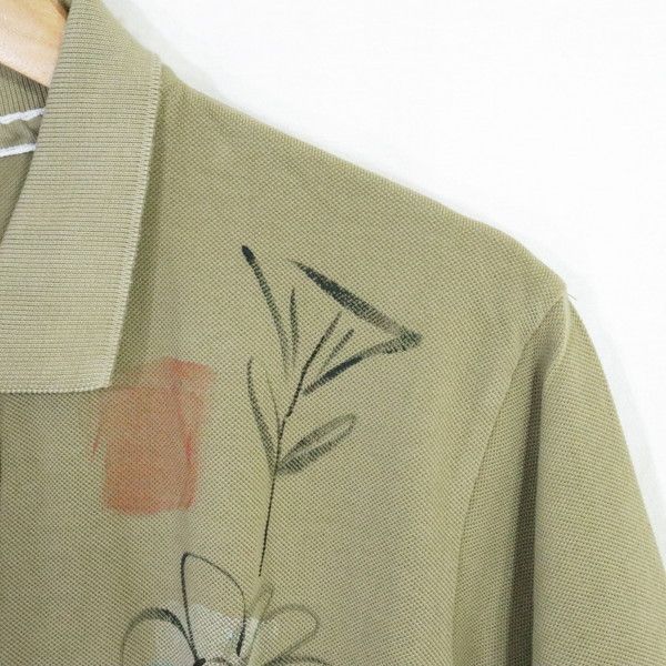 60%OFF 新品 ボブ BOB ポロシャツ 2L HCS736 3Lサイズ ベージュ メンズ カットソー コットン100% 綿 プリント柄 半袖 イタリア製 春夏 074733001