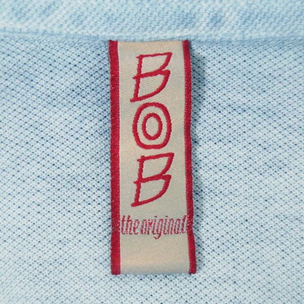 60%OFF 新品 ボブ BOB ポロシャツ S HCS737 Sサイズ ライトブルー メンズ カットソー コットン100% 綿 刺繍 切替デザイン 半袖 イタリア製 春夏 074733013
