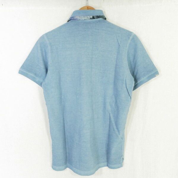 60%OFF 新品 ボブ BOB ポロシャツ 2L HCS737 3Lサイズ ライトブルー メンズ カットソー コットン100% 綿 刺繍 切替デザイン 半袖 イタリア製 春夏 074733013