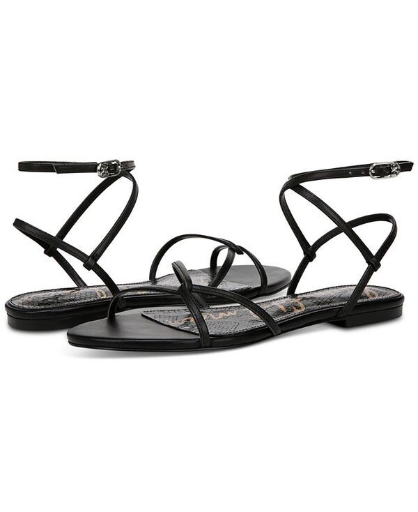 サムエデルマン レディース シューズ サンダル アンクル Sam Edelman Womens Elina AnkleStrap Flat Sandals Black ブラック サムエデルマン レディース シューズ サンダル アンクル Sam Edelman Womens Elina AnkleStrap Flat Sandals Black ブラック