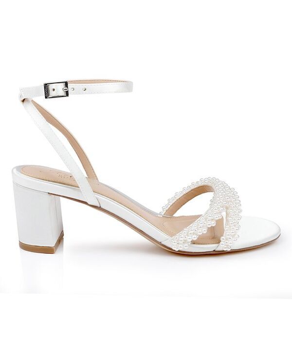 ジュウェルダグレイミシュカ レディース シューズ サンダル ヒール Jewel Badgley Mischka Womens Ninnette Block Heel Sandals Ivory Sat