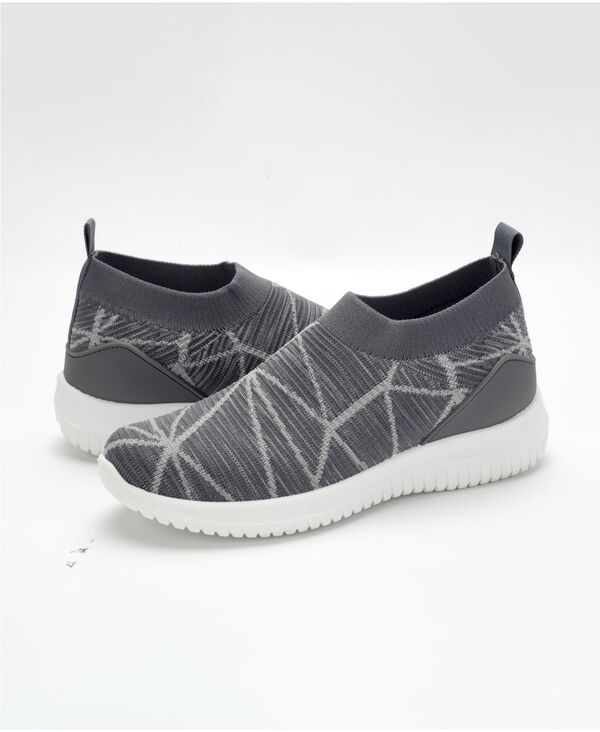 ミオマリオ レディース シューズ スニーカー メッシュ Mio Marino Womens Casual Slip On Sneakers with Breathable Mesh Gray グレー