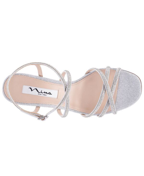 ニナ レディース シューズ サンダル Nina Womens Anna Embellished Evening Sandals Silver Synthetic シルバー