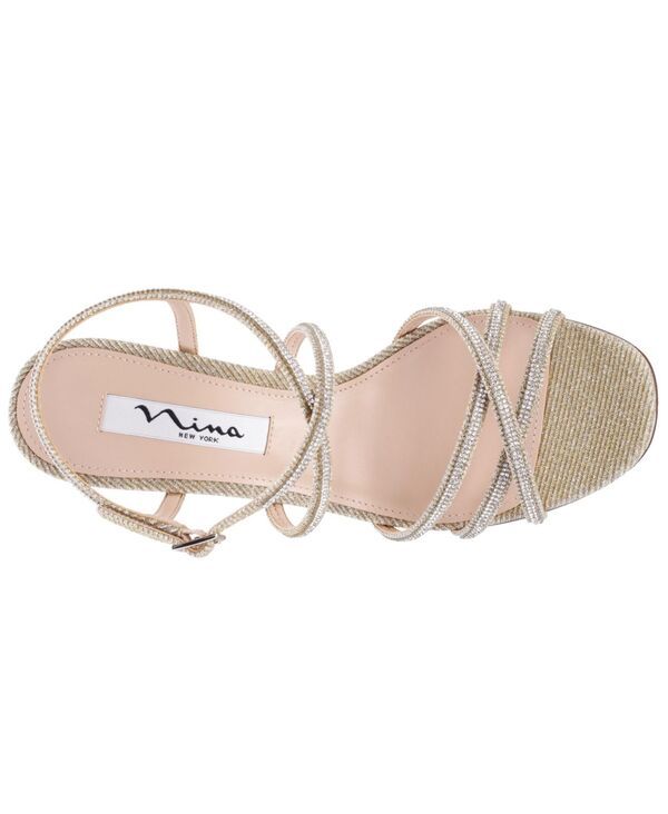 ニナ レディース シューズ サンダル Nina Womens Anna Embellished Evening Sandals Platino