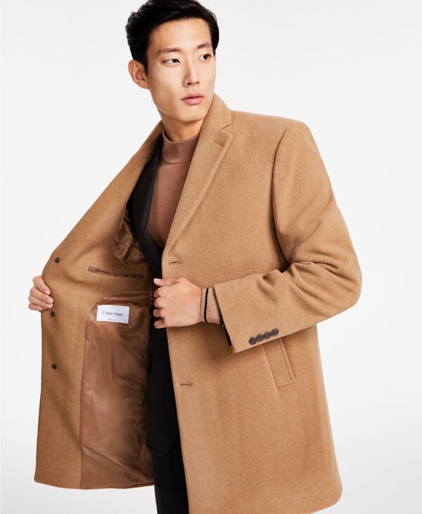カルバンクライン メンズ アウター ジャケット・ブルゾン スリムフィット ウール コート Calvin Klein Mens Prosper WoolBlend Slim Fit Overcoat C