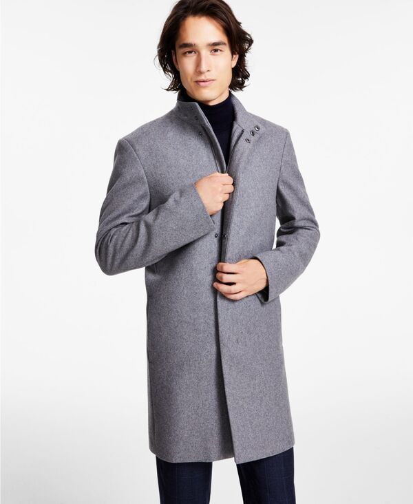 カルバンクライン メンズ アウター ジャケット・ブルゾン コート Calvin Klein Mens Mayden SlimFit Overcoat Grey グレー