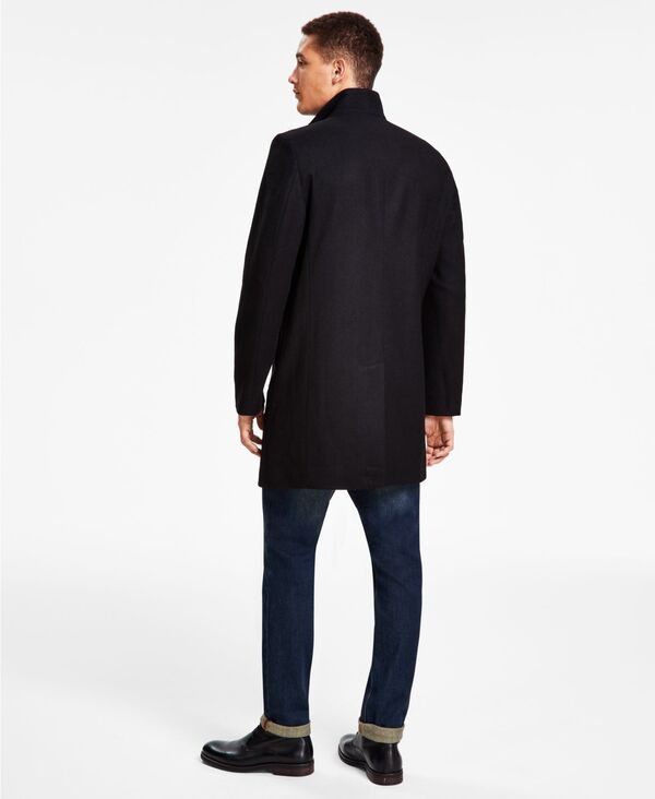 カルバンクライン メンズ アウター ジャケット・ブルゾン コート Calvin Klein Mens Mayden SlimFit Overcoat Black ブラック