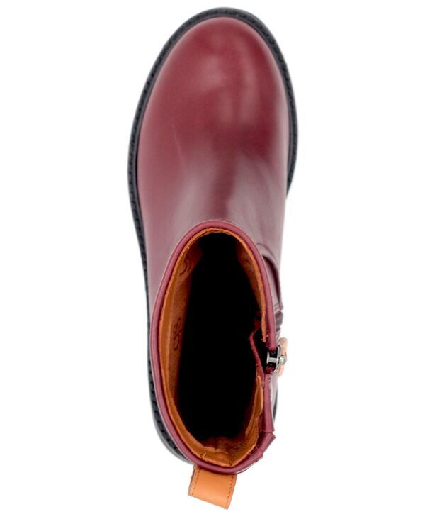 ジェントルソウルズ レディース シューズ ブーツ・レインブーツ Gentle Souls Womens Bailah Round Toe Booties Burgundy Leather バーガンディ