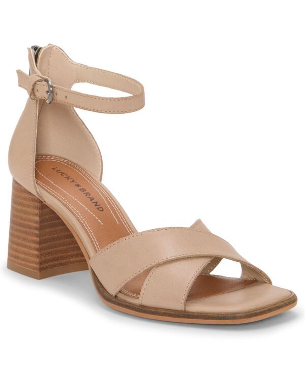 ラッキーブランド レディース シューズ サンダル ヒール Lucky Brand Womens Herrika Stacked Heel Crisscross Dressandalsmoke Gray