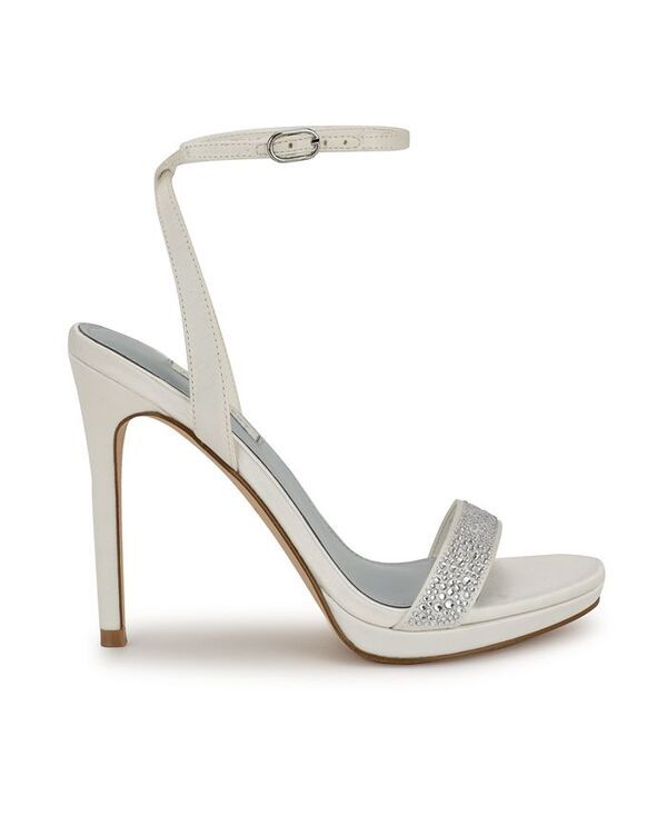 ナインウェスト レディース シューズ サンダル アンクル Nine West Womens Loola Bridal Open Toe Ankle Strap Dress Sandals White