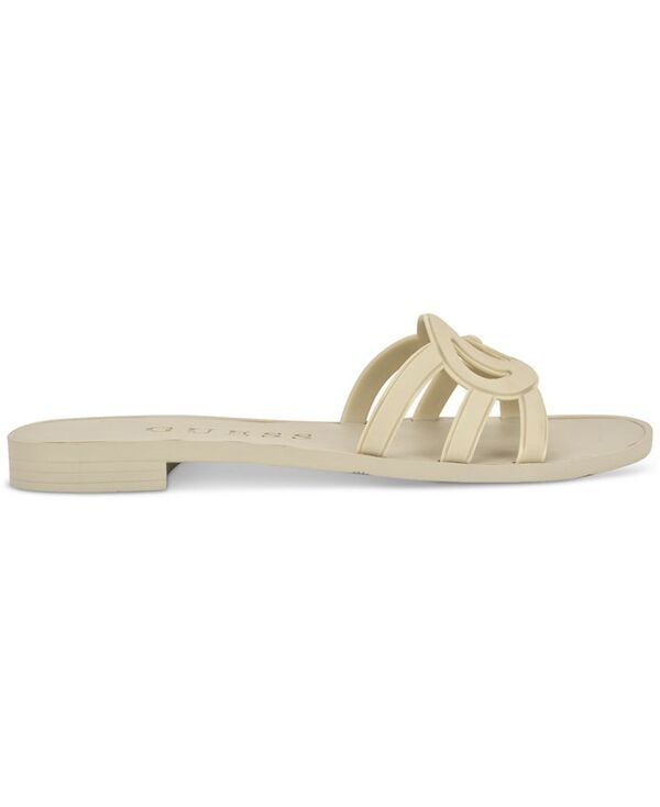 ゲス レディース シューズ サンダル カットアウト ロゴ GUESS Womens Elyho Jellie Logo Emblem CutOut Slide Flat Sandals Ivory ア ゲス レディース シューズ サンダル カットアウト ロゴ GUESS Womens Elyho Jellie Logo Emblem CutOut Slide Flat Sandals Ivory ア