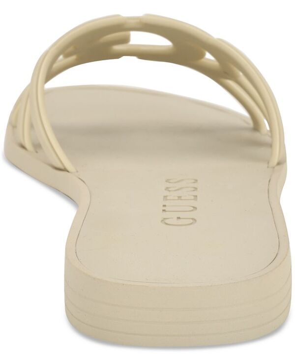ゲス レディース シューズ サンダル カットアウト ロゴ GUESS Womens Elyho Jellie Logo Emblem CutOut Slide Flat Sandals Ivory ア ゲス レディース シューズ サンダル カットアウト ロゴ GUESS Womens Elyho Jellie Logo Emblem CutOut Slide Flat Sandals Ivory ア
