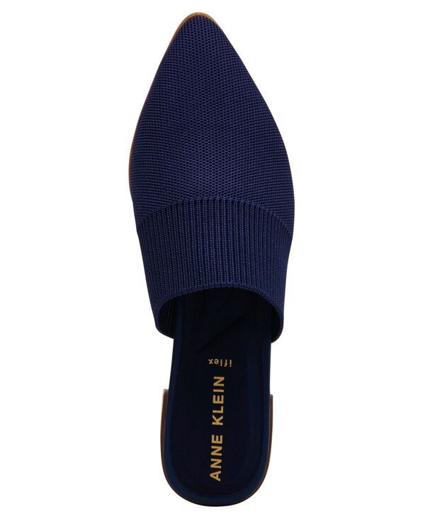 アンクライン レディース シューズ パンプス ニット Anne Klein Womens Vassar Pointed Toe Knit Mules Navy Knit ネイビー