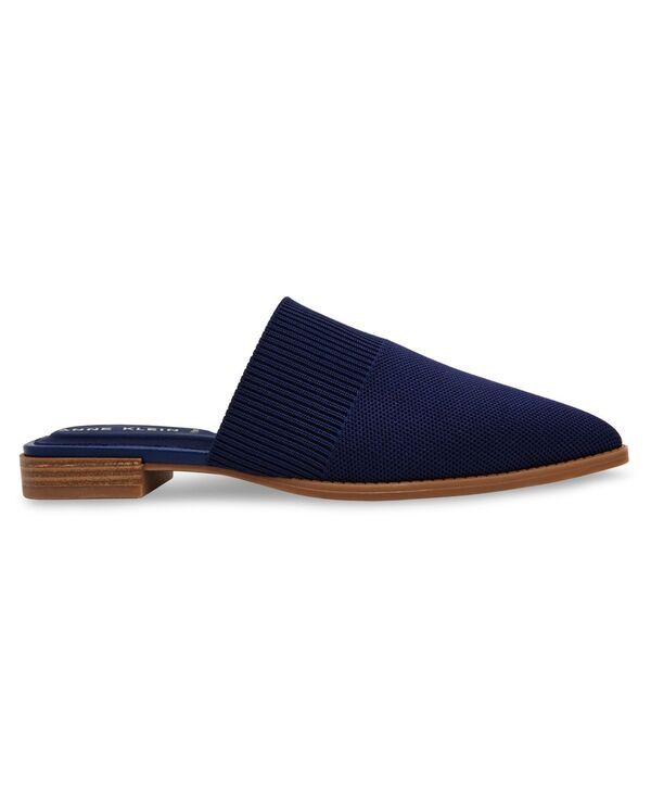 アンクライン レディース シューズ パンプス ニット Anne Klein Womens Vassar Pointed Toe Knit Mules Navy Knit ネイビー