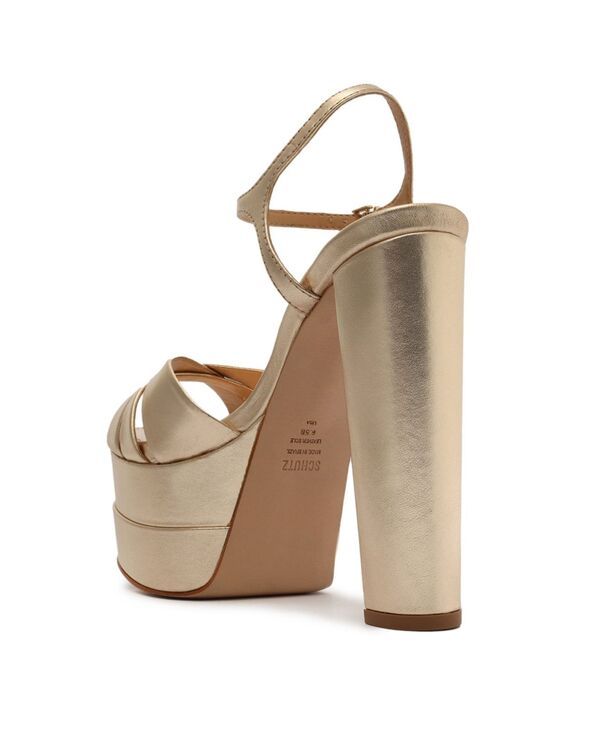 シュッツ レディース シューズ サンダル プラットフォーム Schutz Womens Keefa High Platform Sandals Gold ゴールド