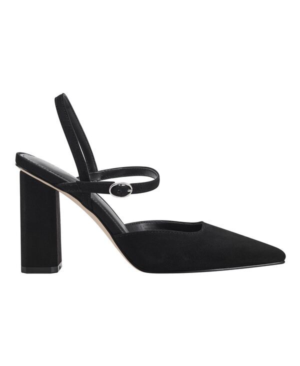 マークフィッシャー レディース シューズ パンプス ヒール Marc Fisher Womens Doster Block Heel Pointy Toe Dress Pumps Black Sued