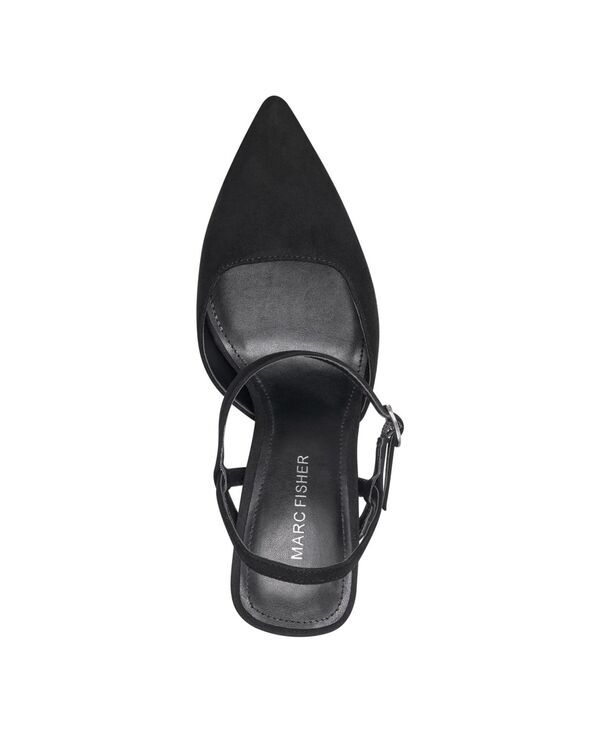 マークフィッシャー レディース シューズ パンプス ヒール Marc Fisher Womens Doster Block Heel Pointy Toe Dress Pumps Black Sued