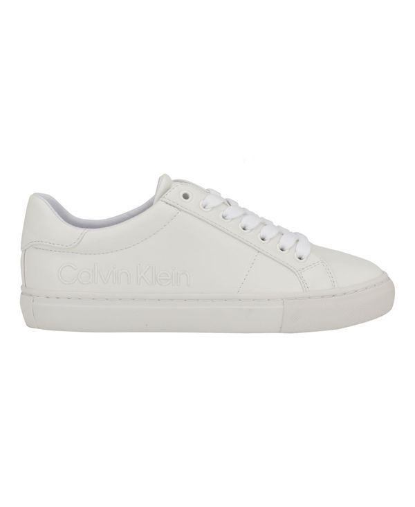 カルバンクライン レディース シューズ スニーカー レース Calvin Klein Womens Camzy Round Toe LaceUp Casual Sneakers White ホワイト カルバンクライン レディース シューズ スニーカー レース Calvin Klein Womens Camzy Round Toe LaceUp Casual Sneakers White ホワイト