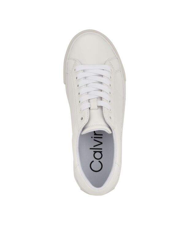 カルバンクライン レディース シューズ スニーカー レース Calvin Klein Womens Camzy Round Toe LaceUp Casual Sneakers White ホワイト カルバンクライン レディース シューズ スニーカー レース Calvin Klein Womens Camzy Round Toe LaceUp Casual Sneakers White ホワイト