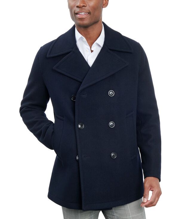 ロンドンフォグ メンズ アウター ジャケット・ブルゾン ウール コート London Fog Mens DoubleBreasted Wool Blend Peacoat Navy ネイビー ロンドンフォグ メンズ アウター ジャケット・ブルゾン ウール コート London Fog Mens DoubleBreasted Wool Blend Peacoat Navy ネイビー