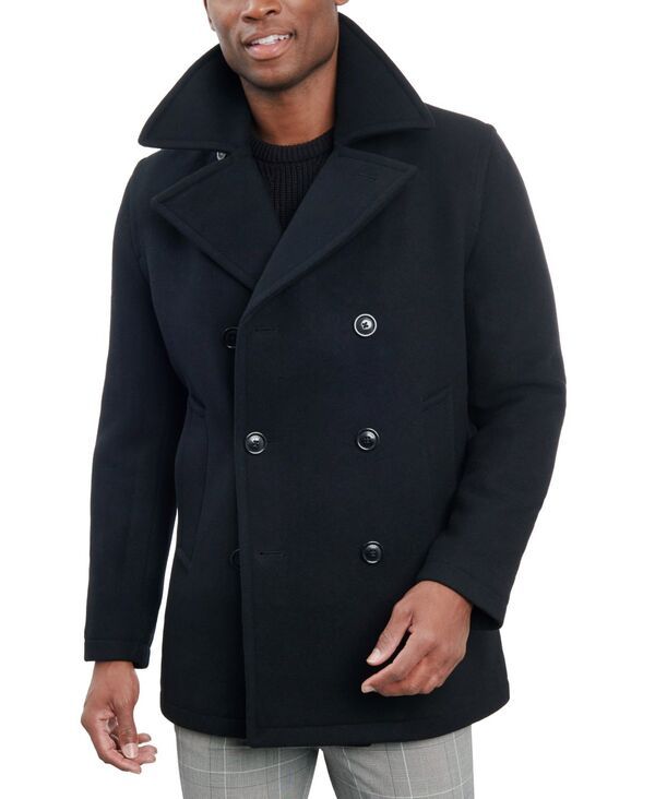 ロンドンフォグ メンズ アウター ジャケット・ブルゾン ウール コート London Fog Mens DoubleBreasted Wool Blend Peacoat Black ブラック ロンドンフォグ メンズ アウター ジャケット・ブルゾン ウール コート London Fog Mens DoubleBreasted Wool Blend Peacoat Black ブラック