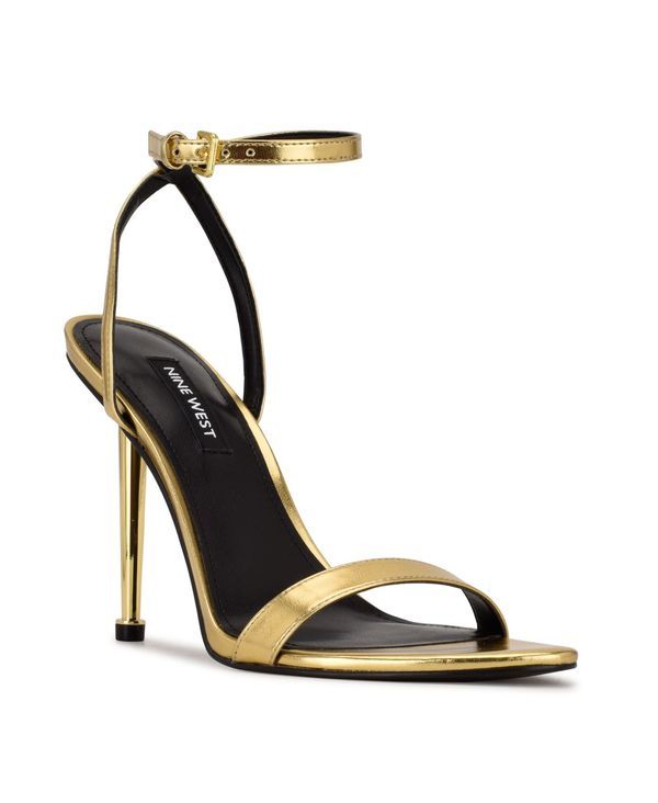 ナインウェスト レディース シューズ サンダル Nine West Womens Reina Almond Toe Stiletto Dress Sandals Gold ゴールド