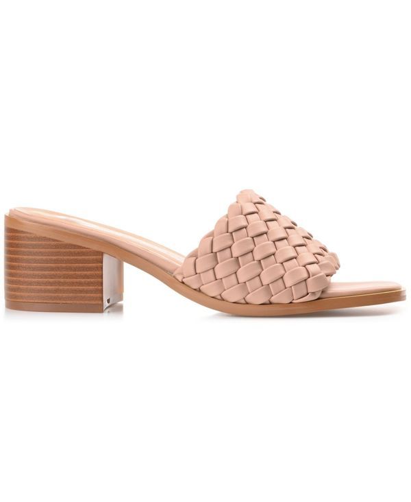 ジュルネ コレクション レディース シューズ パンプス サンダル ヒール Journee Collection Womens Fylicia Woven Block Heel Slide Sandal