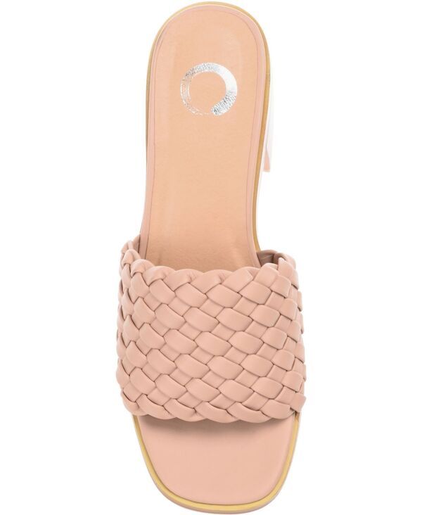ジュルネ コレクション レディース シューズ パンプス サンダル ヒール Journee Collection Womens Fylicia Woven Block Heel Slide Sandal