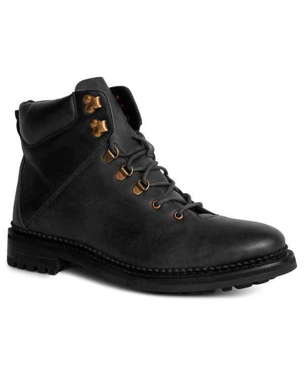 アンソニー ヴィア メンズ シューズ ブーツ・レインブーツ レザー Anthony Veer Rockefeller Mens Leather Hiking Boots Black ブラック