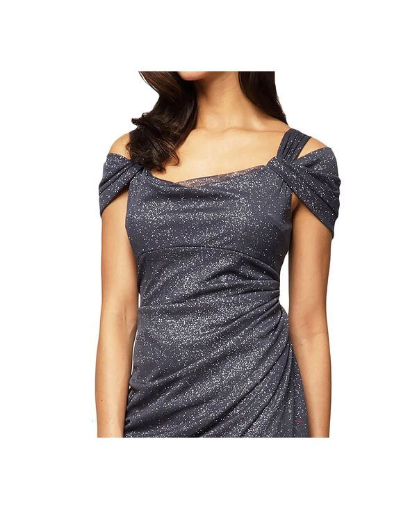 アレックスイブニングス レディース トップス ワンピース ドレープ トール Alex Evenings Alex s ColdShoulder Draped Metallic Gown 4P18 Sm アレックスイブニングス レディース トップス ワンピース ドレープ トール Alex Evenings Alex s ColdShoulder Draped Metallic Gown 4P18 Sm