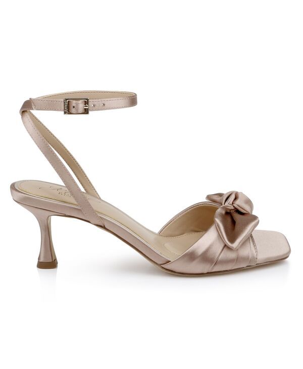 ジュウェルダグレイミシュカ レディース シューズ サンダル Jewel Badgley Mischka Womens Emeli Bow Square Toe Sandals Nude Satin ジュウェルダグレイミシュカ レディース シューズ サンダル Jewel Badgley Mischka Womens Emeli Bow Square Toe Sandals Nude Satin