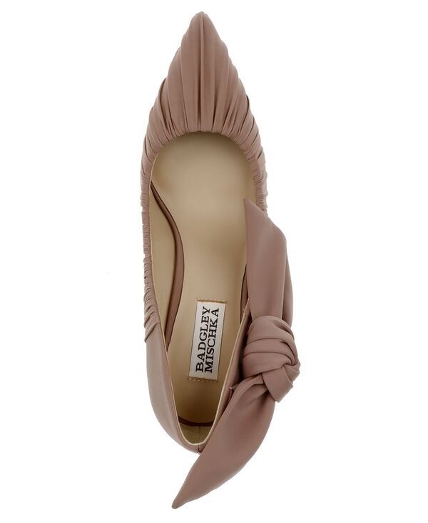 バッジェリーミシュカ レディース シューズ パンプス Badgley Mischka Womens Vanesa Evening Bow Pumps Nude Fabric バッジェリーミシュカ レディース シューズ パンプス Badgley Mischka Womens Vanesa Evening Bow Pumps Nude Fabric