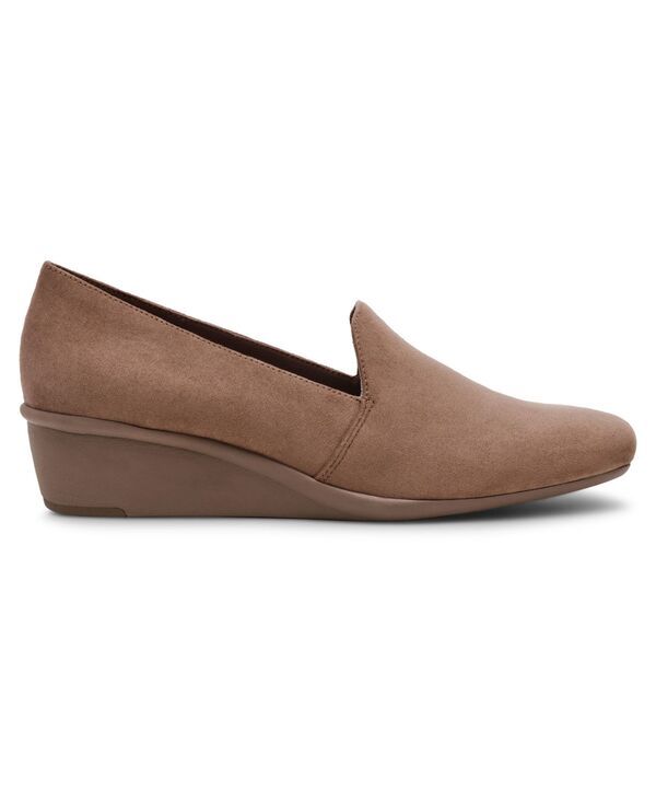 アンクライン レディース シューズ パンプス ローファー Anne Klein Womens Wendell Slip On Wedge Loafers Truffle