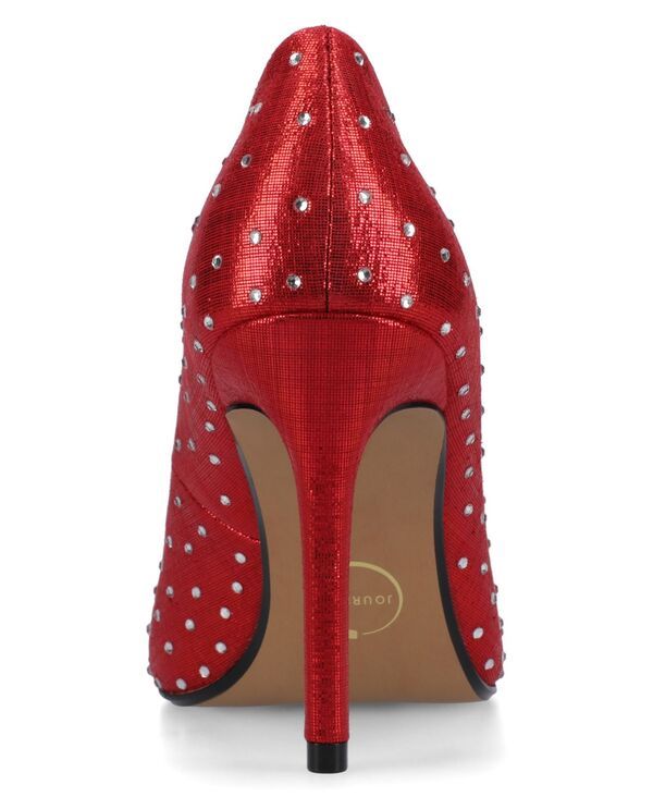 ジュルネ コレクション レディース シューズ パンプス Journee Collection Womens Venus Pointed Toe Comfort Dress Pumps Red レッド