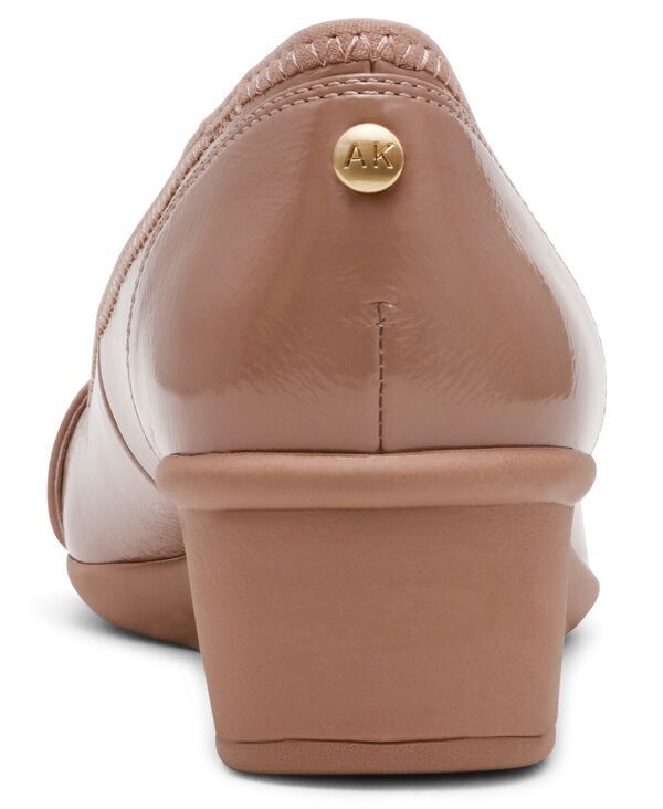 アンクライン レディース シューズ パンプス Anne Klein Womens Wyatt Buckle Wedge Pumps Nude