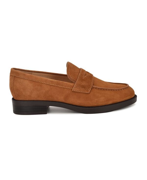 ナインウェスト レディース シューズ パンプス ローファー Nine West Womens Berg SlipOn Penny Loafers Cognac Suede