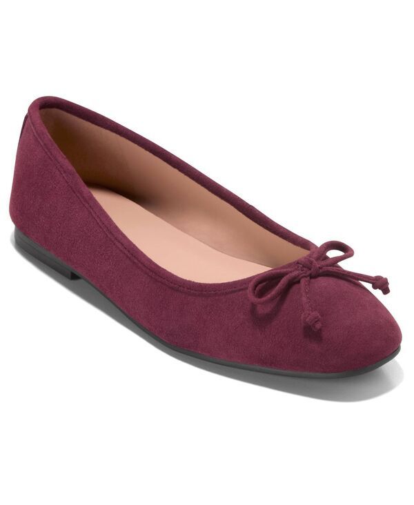 コールハーン レディース シューズ パンプス Cole Haan Womens Yara Soft Ballet Flats Black Garnet Suede ブラック