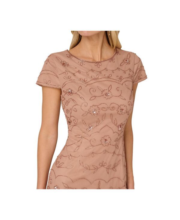 アドリアナ パペル レディース トップス ワンピース Adrianna Papell Womens BoatNeck Beaded Sheath Dress ROSE GOLD ゴールド アドリアナ パペル レディース トップス ワンピース Adrianna Papell Womens BoatNeck Beaded Sheath Dress ROSE GOLD ゴールド