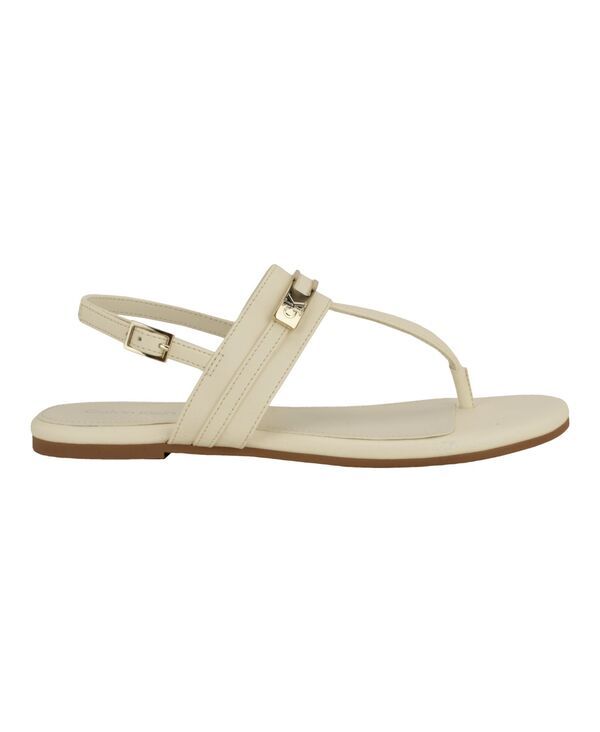 カルバンクライン レディース シューズ サンダル Calvin Klein Womens Bettia Flat Slingback Sandals Ivory アイボリー