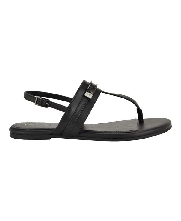 カルバンクライン レディース シューズ サンダル Calvin Klein Womens Bettia Flat Slingback Sandals Black ブラック