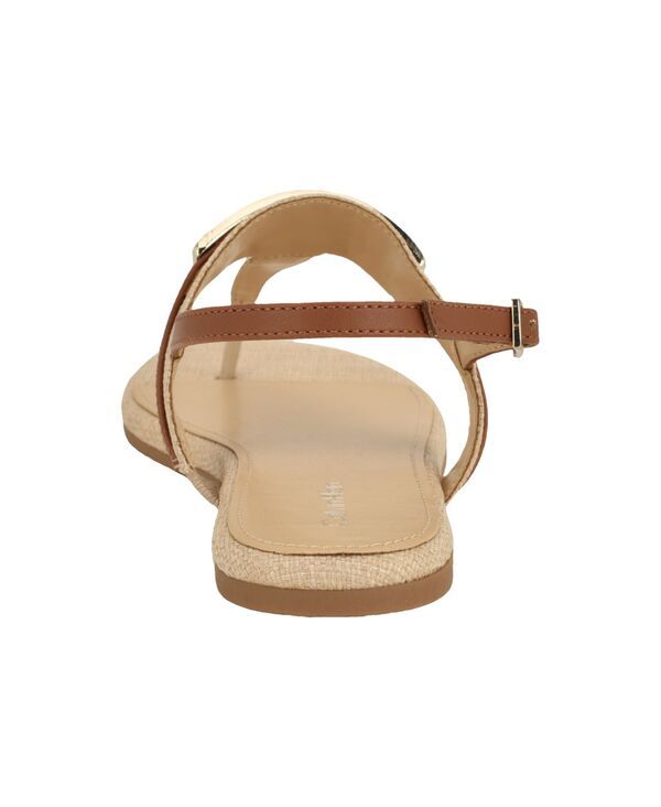 カルバンクライン レディース シューズ サンダル Calvin Klein Womens Bettia Flat Slingback Sandals BeigeCognac ベージュ