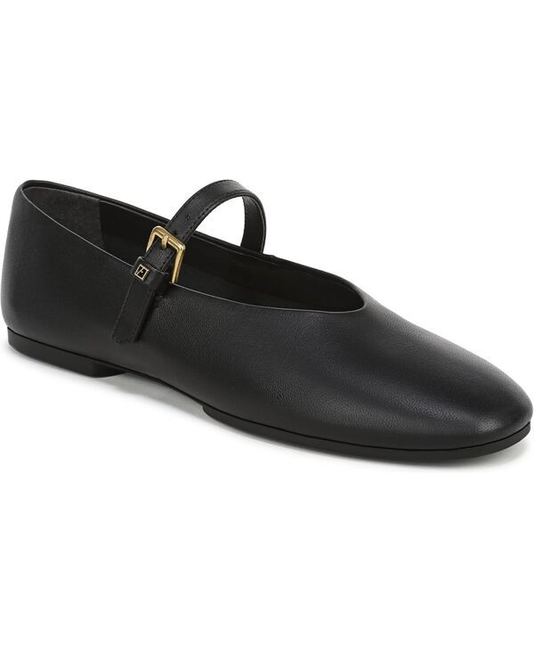 フランコサルト レディース シューズ パンプス Franco Sarto Womens Odilia Round Toe Mary Jane Flats Black Leather ブラック