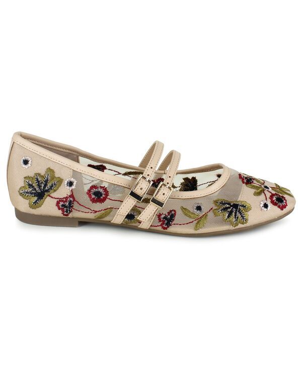 ケネスコール レディース シューズ パンプス Kenneth Cole Reaction Malibu Nites MaryJane Ballet Flats Almond Mesh