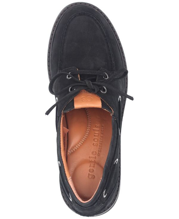 ジェントルソウルズ レディース シューズ パンプス Gentle Souls Womens Brigly Lug Boat Shoes Black Nubuck ブラック