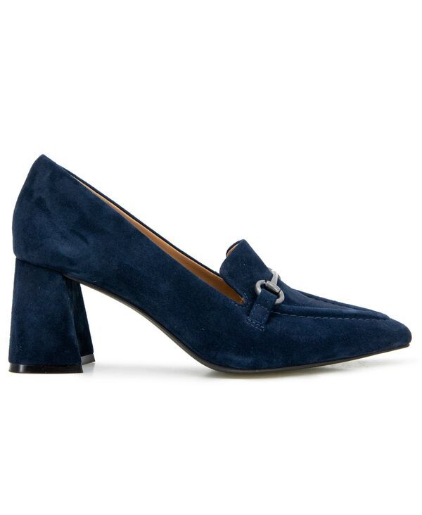 ジェントルソウルズ レディース シューズ パンプス ローファー ヒール Gentle Souls Womens Dionne Pointed Toe Heeled Loafers Navy Suede