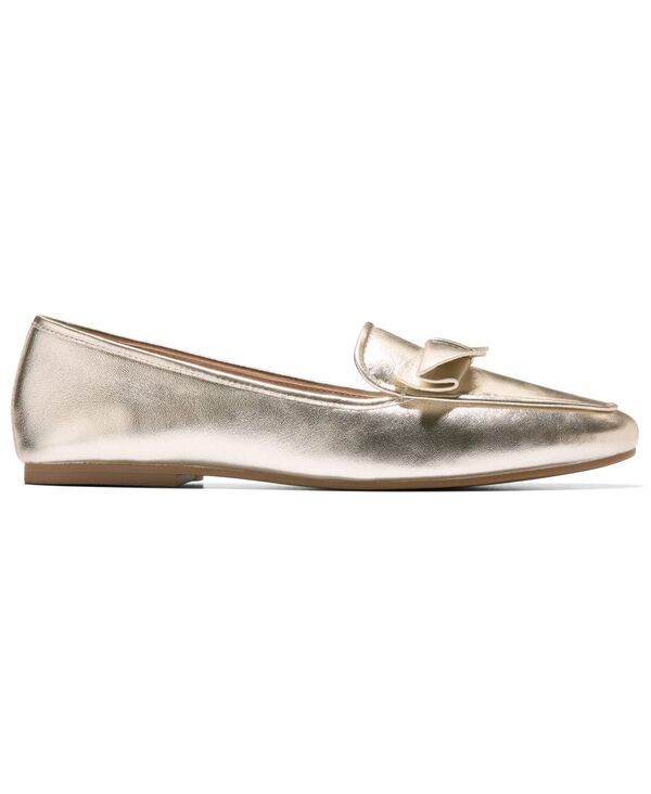 コールハーン レディース シューズ パンプス ローファー Cole Haan Womens Payson Soft Bow Slip On Loafersoft Gold Leather ゴールド