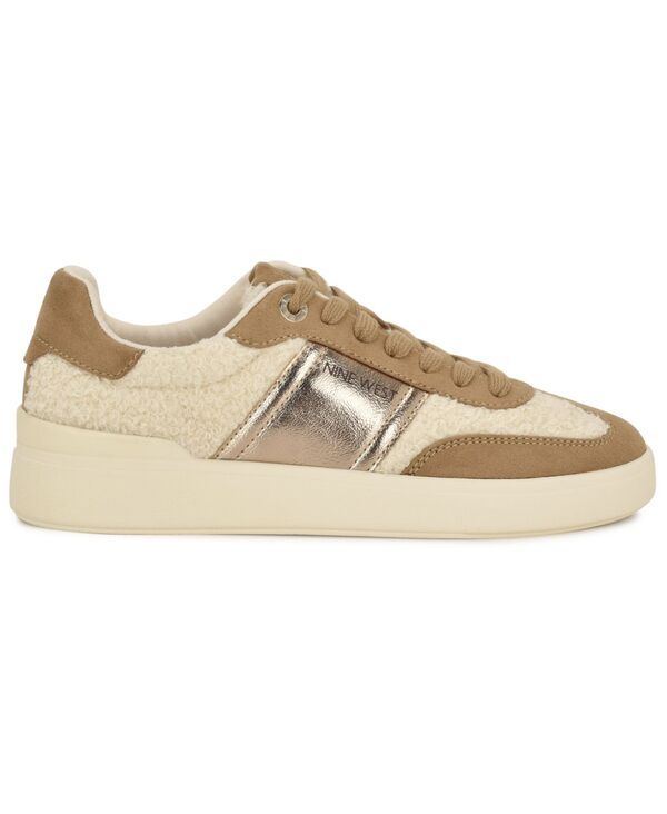 ナインウェスト レディース シューズ スニーカー レース Nine West Linehan Round Toe LaceUp Sneakers Rose GoldCream クリーム ナインウェスト レディース シューズ スニーカー レース Nine West Linehan Round Toe LaceUp Sneakers Rose GoldCream クリーム