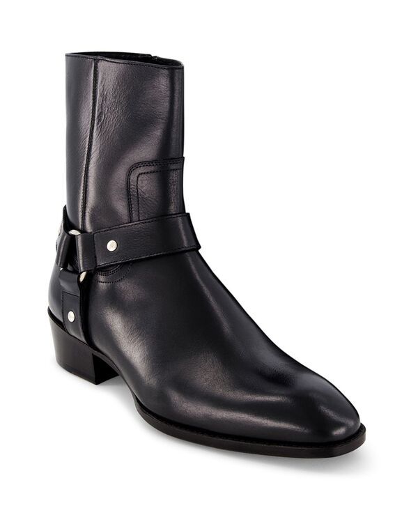 アンソニー ヴィア メンズ シューズ ブーツ・レインブーツ Anthony Veer Mensloane Harnesslip On Boots Black ブラック